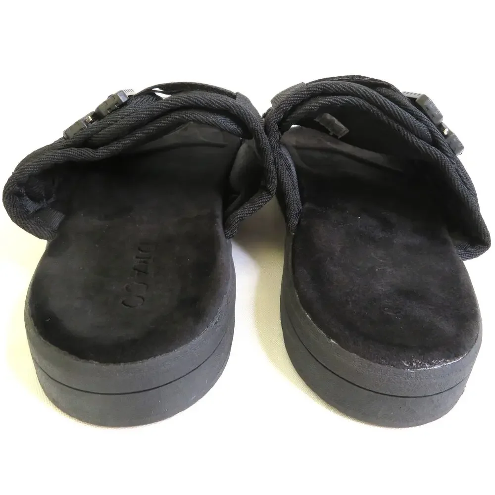New DRACO Phantom Black Men's Sz 11-12 Sandal Slip On Slides w/ Dust Bag